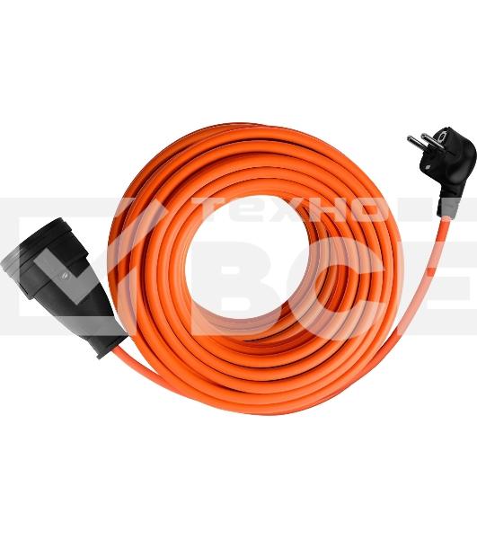 Силовой удлинитель Defender Ext2G-01-50 6А, 50 м, без заземления 1