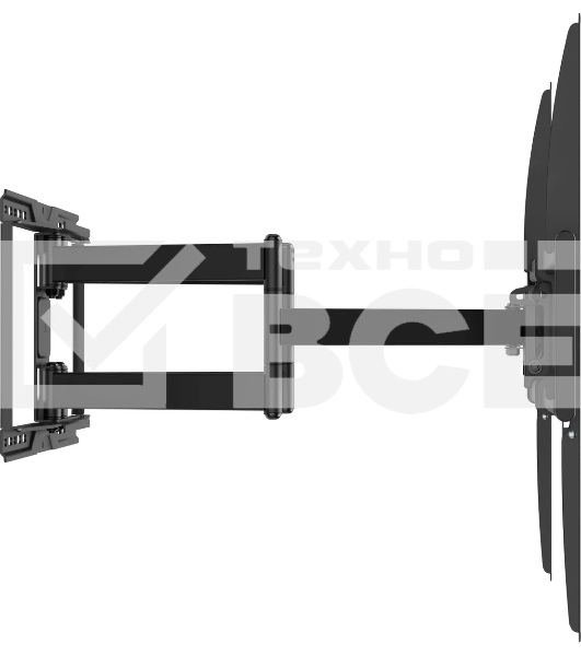Кронштейн для телевизора Ultramounts UM968 черный 43'-105' макс.75кг настенный поворот и наклон