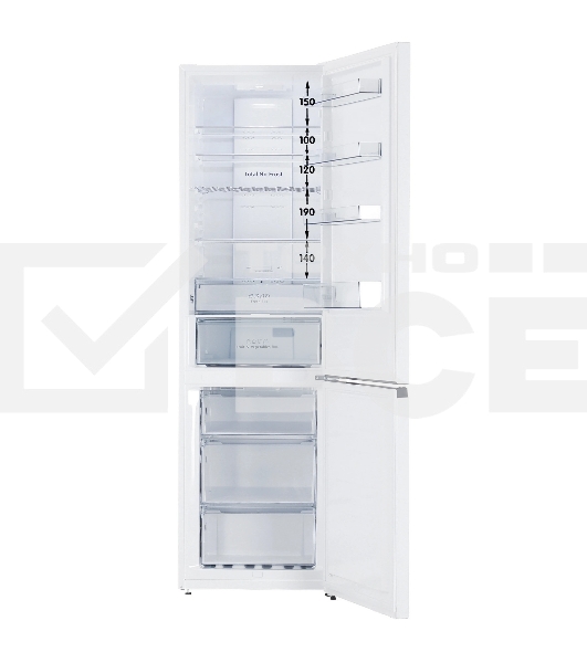 Холодильник Hisense RB434N4BW2 белый двухкамерный 235/96л морозилка снизу, NoFrost