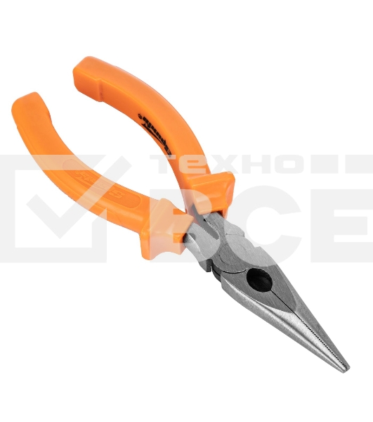 Длинногубцы Sparta Classic, 160 мм, прямые шлифованные, пластмассовые рукоятки