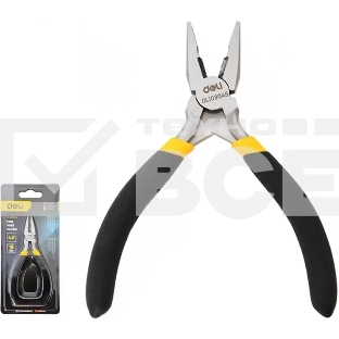 Мини-плоскогубцы Deli DL103045 115 мм, прорезиненная рукоять