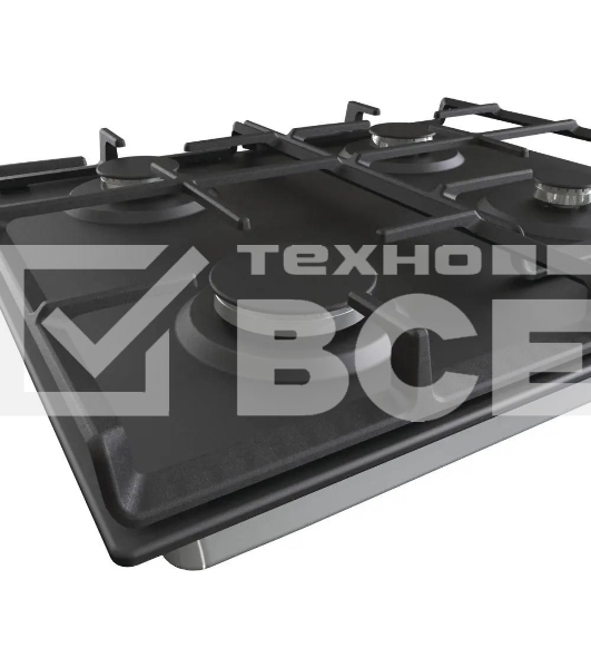 Газовая варочная панель Gorenje G641EXB, 4 конфорки, металл, черный