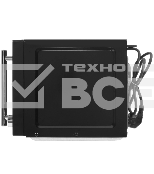 Микроволновая печь Polaris PMO 2002DG RUS черный, 20 л, 700 Вт, переключатели - кнопки, поворотный механизм