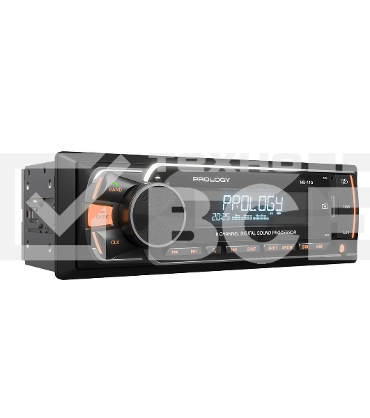 Автомагнитола Prology MG-110, 1 DIN, Bluetooth, USB Type-A, AUX, пульт ДУ
