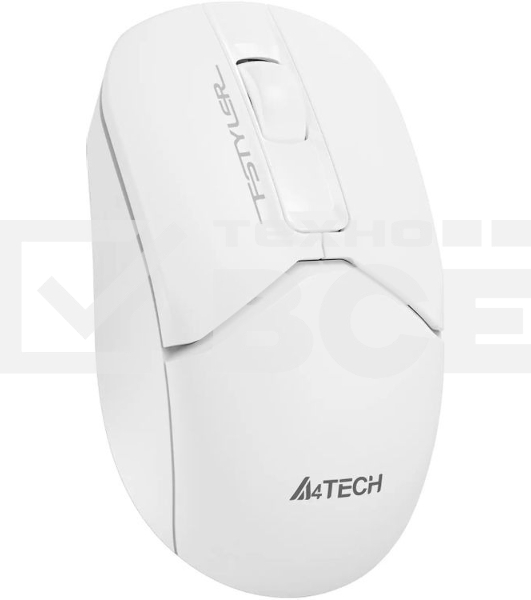 Мышь беспроводная A4Tech Fstyler FG12S белый, 1200 dpi, радиоканал, USB, кнопки - 3
