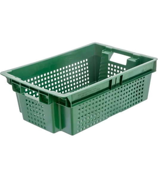 Ящик полимерный перфорированный ТАРА.РУ 102 МСК 600х400х200мм зеленый 28418