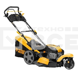 Бензиновая газонокосилка GLT-460SP-T, Trike 150 см3, 46 см, привод, панель, 60л Denzel