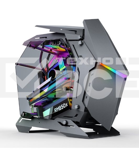 Компьютерный корпус JONSBO MOD-3 Mini Gray без БП, боковые панели из закаленного стекла, mini-ITX, micro-ATX, серебристый