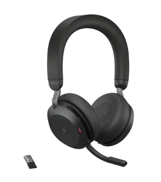 Гарнитура беспроводная Jabra Evolve 2 75, Link380a MS Stereo Stand черный