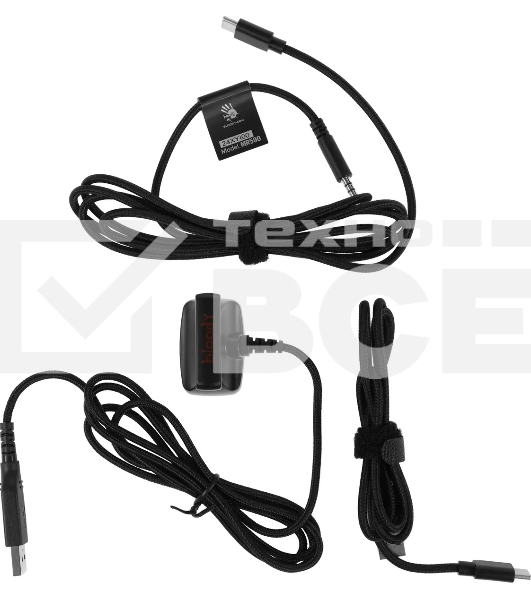 Наушники с микрофоном A4Tech Bloody MR590 Sports черный 1.5м мониторные BT/Radio/3.5mm оголовье (MR590 + WIRED/SPORT BLACK)