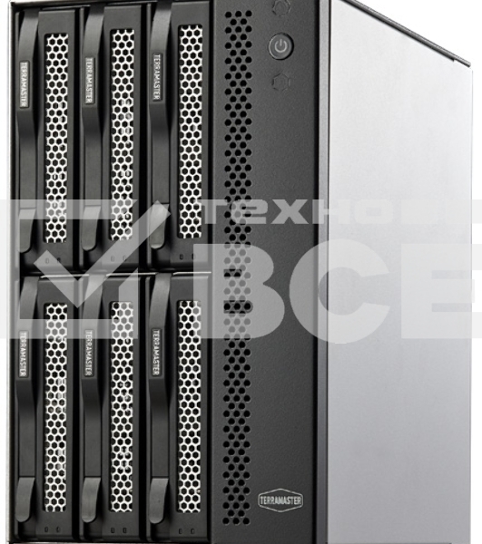 Сетевое хранилище TerraMaster D6-320 DAS tower/JBOD,RAID0,1/up to 2 SATA(3,5' or 2,5')/1xUSB3.2 Type-C gen2/1xPS/1YW
