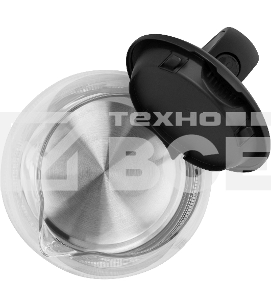 Чайник электрический Vitek VT-7074 1.7л. 2200Вт прозрачный/черный корпус: стекло/пластик