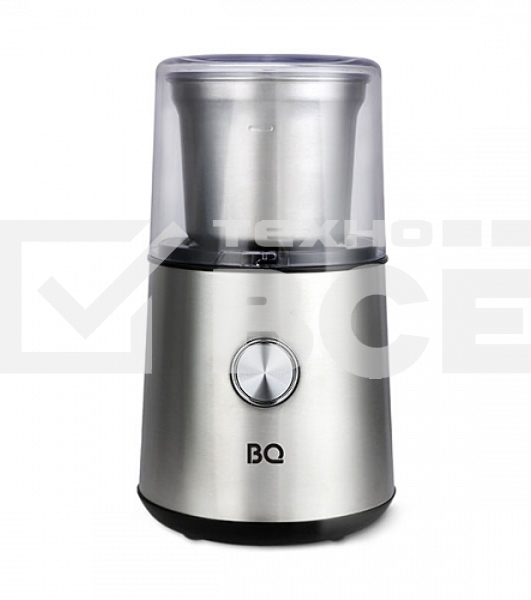 Кофемолка BQ CG1003, 200 Вт, 85 г максимальная загрузка, стальной/черный