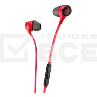 Наушники проводные HyperX Cloud Earbuds II красный