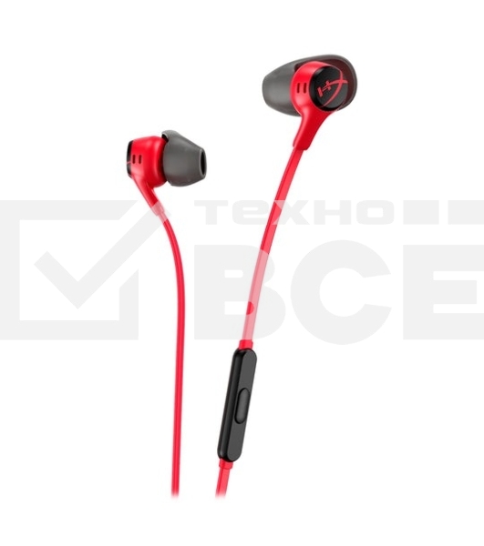 Наушники проводные HyperX Cloud Earbuds II красный