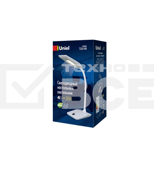 Светильник настольный TLD-545 Grey-White 350Lm 3500K UNIEL