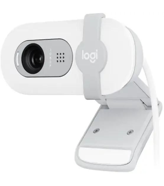 Веб-камера Logitech HD Webcam Brio 100 белый 2Mpix (1920x1080) USB-A с микрофоном (960-001618)
