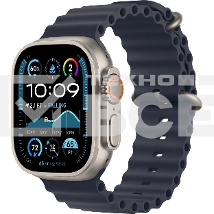 Смарт-часы Apple Watch Ultra 2 2024 A2986 49мм OLED корп.титан Ocean band рем.синий разм.брасл.:130-200мм