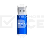 Флеш диск Maxvi MP 8GB USB 2.0 blue, монолит с колпачком, металл + ABS пластик, фото5