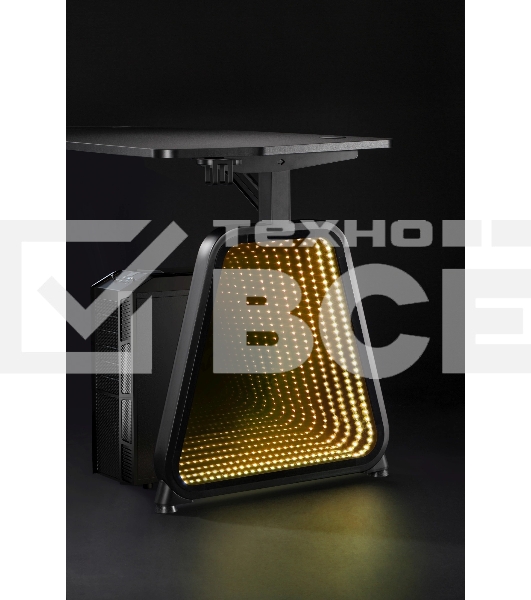Стол игровой Cactus CS-GMD-BK-RGB столешница МДФ, черный каркас черный 136x60x75см