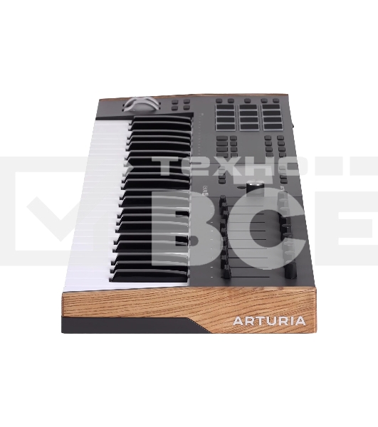 Клавиатура MIDI [231622] Arturia [KeyLAB 49 MK3 Black] 49 клавиш, полувзвешенная механика, дисплей, 12 пэдов, 9 фейдеров, 9 поворотных регуляторов, 3 входа для подключения педалей, MIDI in/out, USB-C