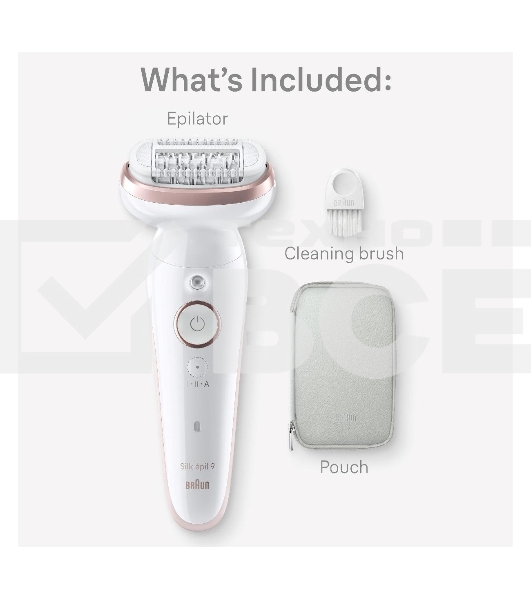Электрический эпилятор BRAUN SES9-000 розовое золото/белый