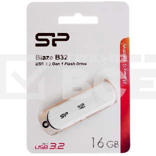 Флешка USB Silicon Power Blaze B32 16Gb USB 3.2 SP016GbUF3B32V1W белый