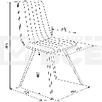 Стул для дома Бюрократ CH-K6_4 комплект 4 шт Holland 18 металл черный на ножках (CH-K6_1/HL18_4), фото2