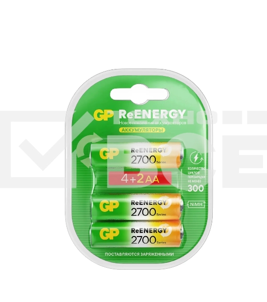 Аккумулятор GP 270AAHC4/2RGY-2CRCB6 AA NiMH 2700mAh (6шт) блистер