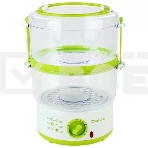 Пароварка электрическая Sakura SA-7213GR 2ч (5,0л) 500Вт бел/зел, фото 1