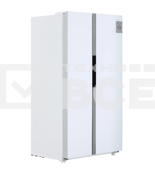 Холодильник Maunfeld MFF177NFW белый глянец двухкамерный 263/170л морозилка сбоку, No Frost, Side by Side