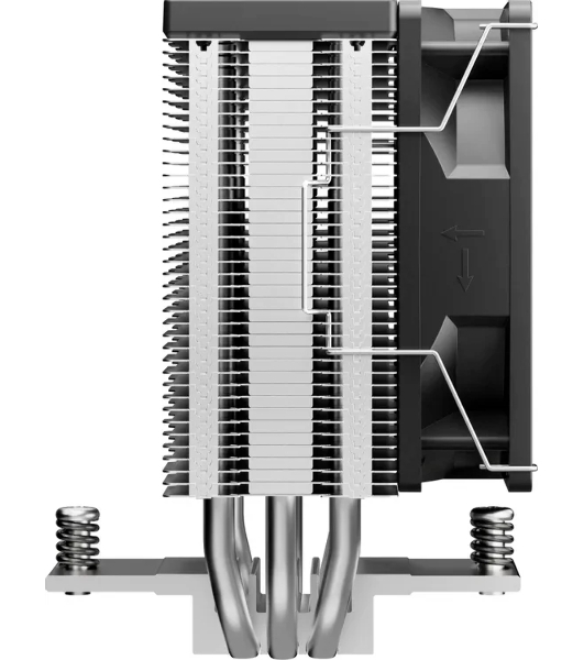 Кулер для процессора Deepcool AG300 G2 Soc-AM5/AM4/1200/1700/1851 серебристый/черный 4-pin 18-31dB Al+Cu 150W 350gr Ret (R-AG300-BKAMMG2)