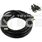 Кабель HDMI C-HM-HM-5M Wize, 5 м, v.2.0, 19M/19M, позол.разъемы, экран, черный, пакет, фото2