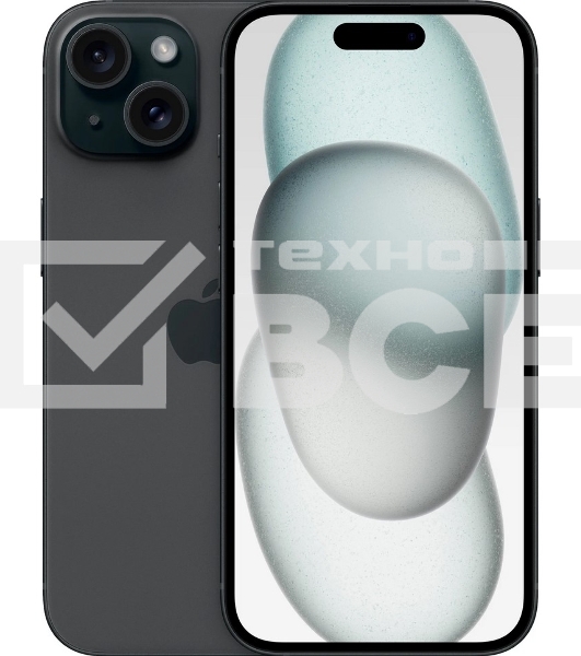 Смартфон Apple iPhone 15, 6/128Gb, черный