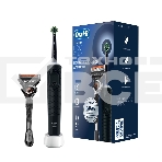 Зубная щетка электрическая Oral-B Vitality Pro черный с бритвой мужской Gillette Fusion 5 Proglide черный, фото 1