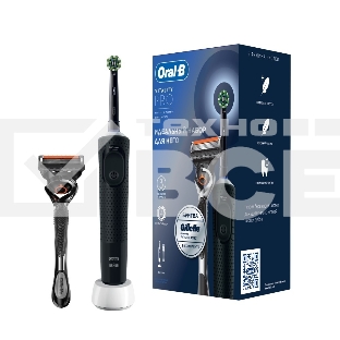 Зубная щетка электрическая Oral-B Vitality Pro черный с бритвой мужской Gillette Fusion 5 Proglide черный