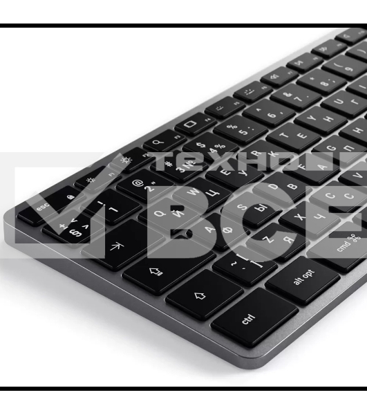 Клавиатура беспроводная Satechi Slim X3 Bluetooth Backlit Keyboard, Bluetooth, Серый космос, ST-BTSX3M-RU