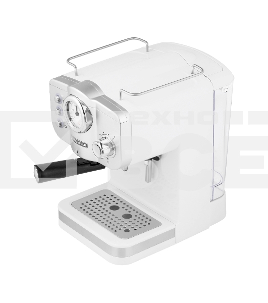 Кофеварка рожковая Maunfeld MF-735WH PRO белый, исп. кофе - молотый, 1.25 л, 1100 Вт, 15 Бар