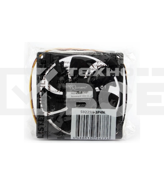 Вентилятор Gembird S9225H-3P4M черный 92мм 2000rpm 22.5db 4-pin