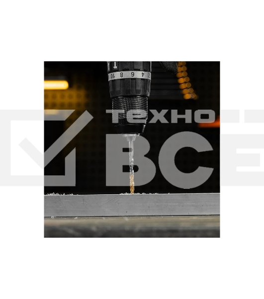 Сверло спиральное по металлу Denzel 5 x 86мм, Р6М5, Golden Tip