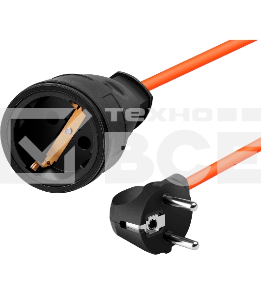 Силовой удлинитель Defender Ext2G-01-50 6А, 50 м, без заземления 1