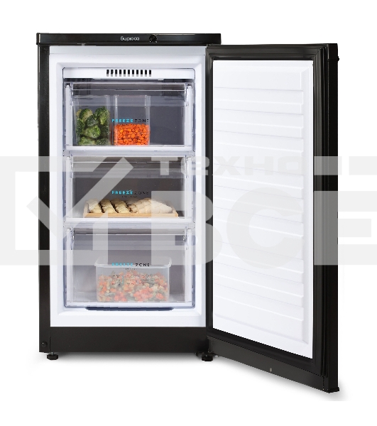 Морозильная камера Бирюса B412 черный, 80л, 3 ящика
