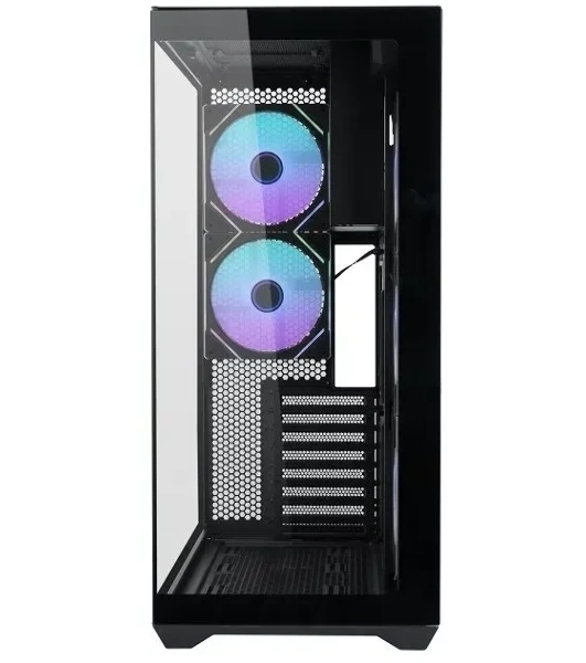 Корпус ATX Eurocase M4801 black, без БП, закаленное стекло 2 стороны
