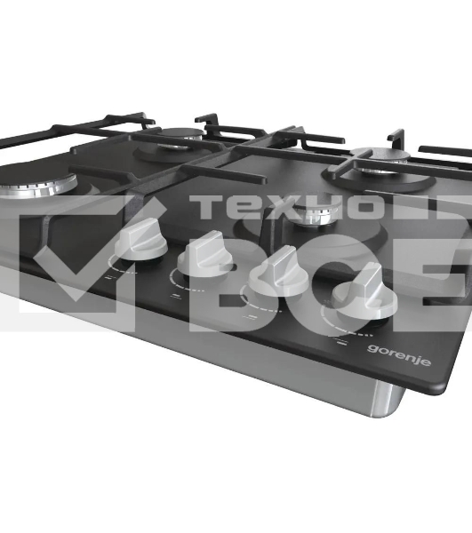Газовая варочная панель Gorenje G641EXB, 4 конфорки, металл, черный