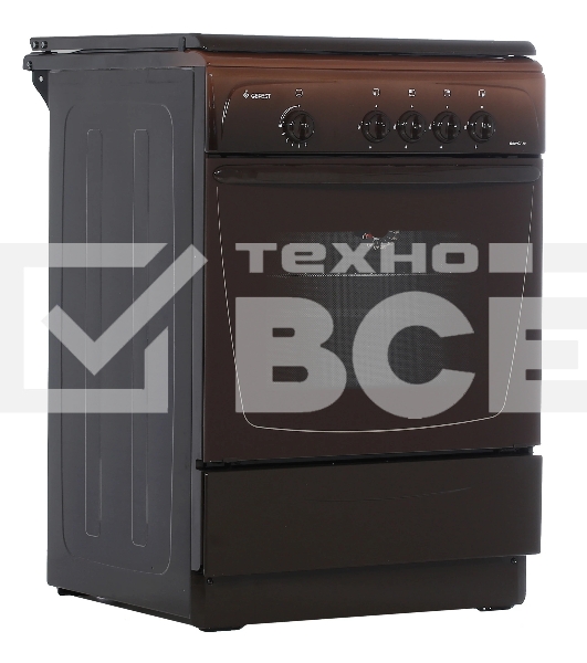 Плита газовая Gefest ПГ 1200-С7 К89 коричневый, конфорок 4 шт, духовка 63 л, 60 см x 85 см x 60 см