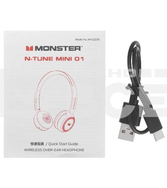 Беспроводные наушники MONSTER N-tune mini 01 черный, накладные, Bluetooth, до 50 ч