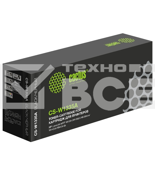 Картридж лазерный Cactus CS-W1335A W1335A черный (7400стр.) для HP LJ MFP M438n/M438dn/M438nda/M442dn/M443nda