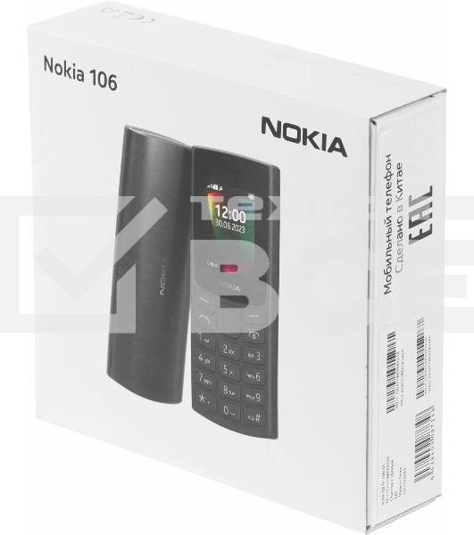 Мобильный телефон Nokia 106 TA-1564 DS CHARCOAL  4/4Mb черный