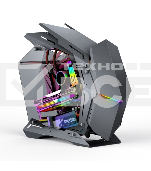 Компьютерный корпус JONSBO MOD-3 Mini Gray без БП, боковые панели из закаленного стекла, mini-ITX, micro-ATX, серебристый