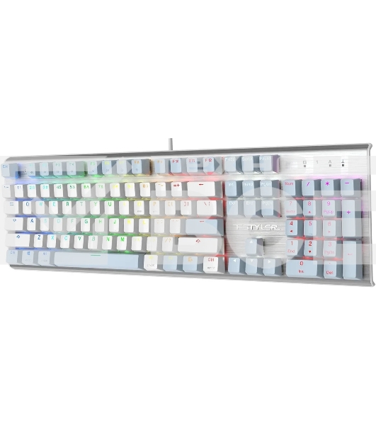 Клавиатура A4Tech Fstyler FS100 Neon проводная, USB, синий/белый